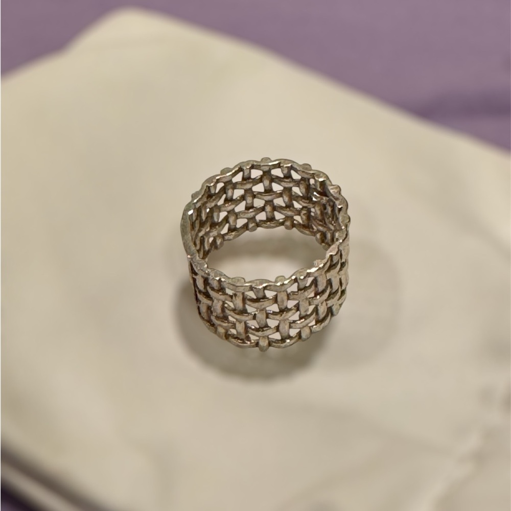 TOUS Silver Mesh Ring